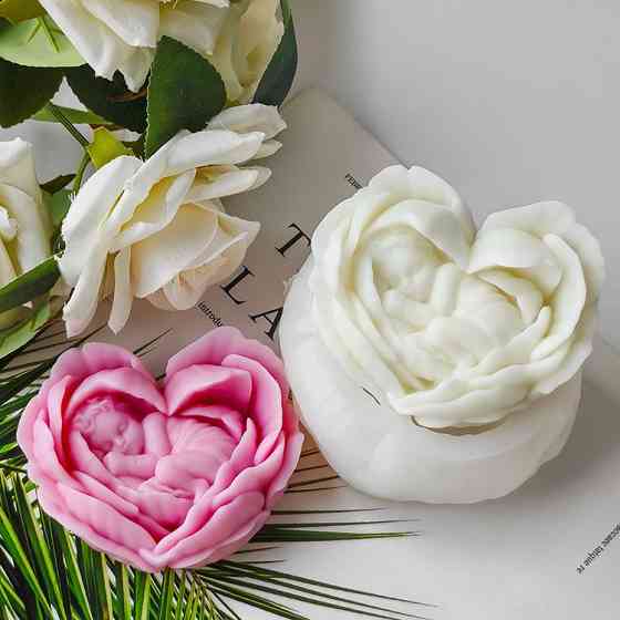 Силиконовая форма для изготовления свечи, молд для изделий из соевого,пчелиного воска и парафина 92 х 83 х 45 мм Кам'янець-Подільський