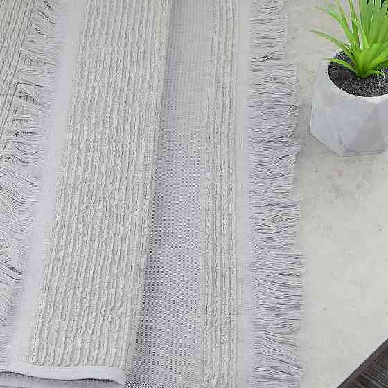 Махровое полотенце с бахромой GM Textile 50х90см Люкс качества 450г/м2 (Серый) Сумы