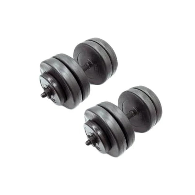 Гантели наборные композитные в пластиковой оболочке 2 шт по 25,5 кг Rock Pro NE-PL-G-025-2 Винница - изображение 1