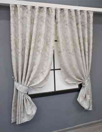 Комплект коротких штор VR-Textil Жаккард Мрамор Al3 № 1599ш Молочный с бежевым 130х170 см 2 шт (35-0280) Киев