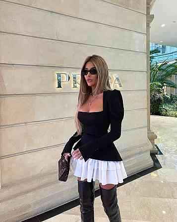 Женское базовое мини платье с квадратным вырезом крепдайвинг + коттон Одесса