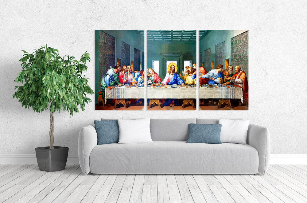 Модульная картина в гостиную / спальню  Тайна вечеря    ART-265_3A 100х150 см Киев - изображение 2