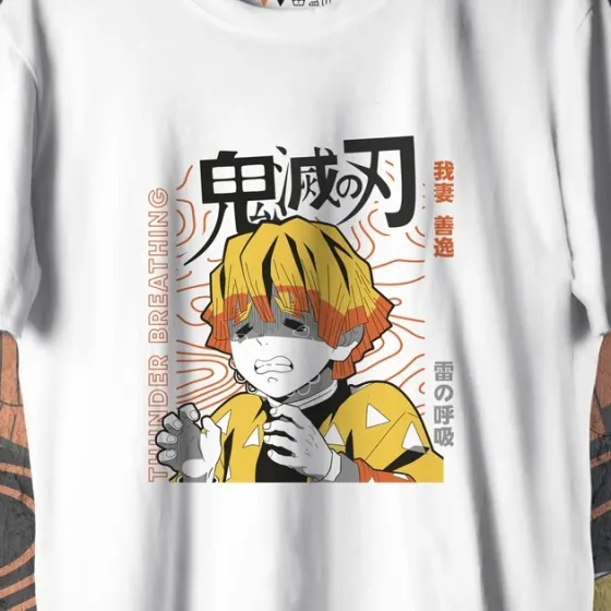 Футболка для подростка мальчика с принтом Клинок, рассекающий демонов Зеніцу WE Размер 160 Anime10397 Днепр