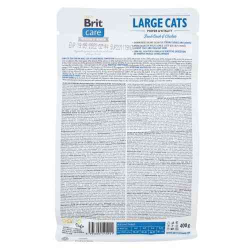 Корм сухой Brit Care Cat Grain Free Large Power Vitality для взрослых кошек больших пород с уткой и курицей 400 г Киев