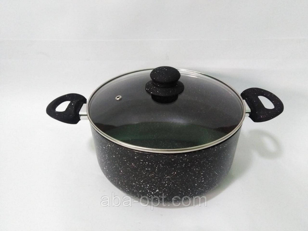 Каструля гранітне антипригарне керамічне покриття з кришкою V 5 л Ø 24 см ( шт ) Одеса - фото 1