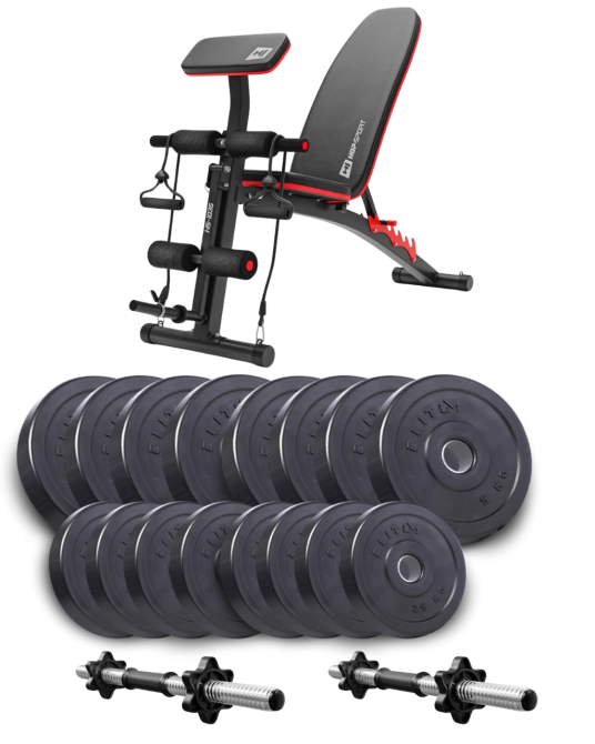 Набір Elitum Titan гантелі 2х31кг з лавою HS-1035 Киев - изображение 1