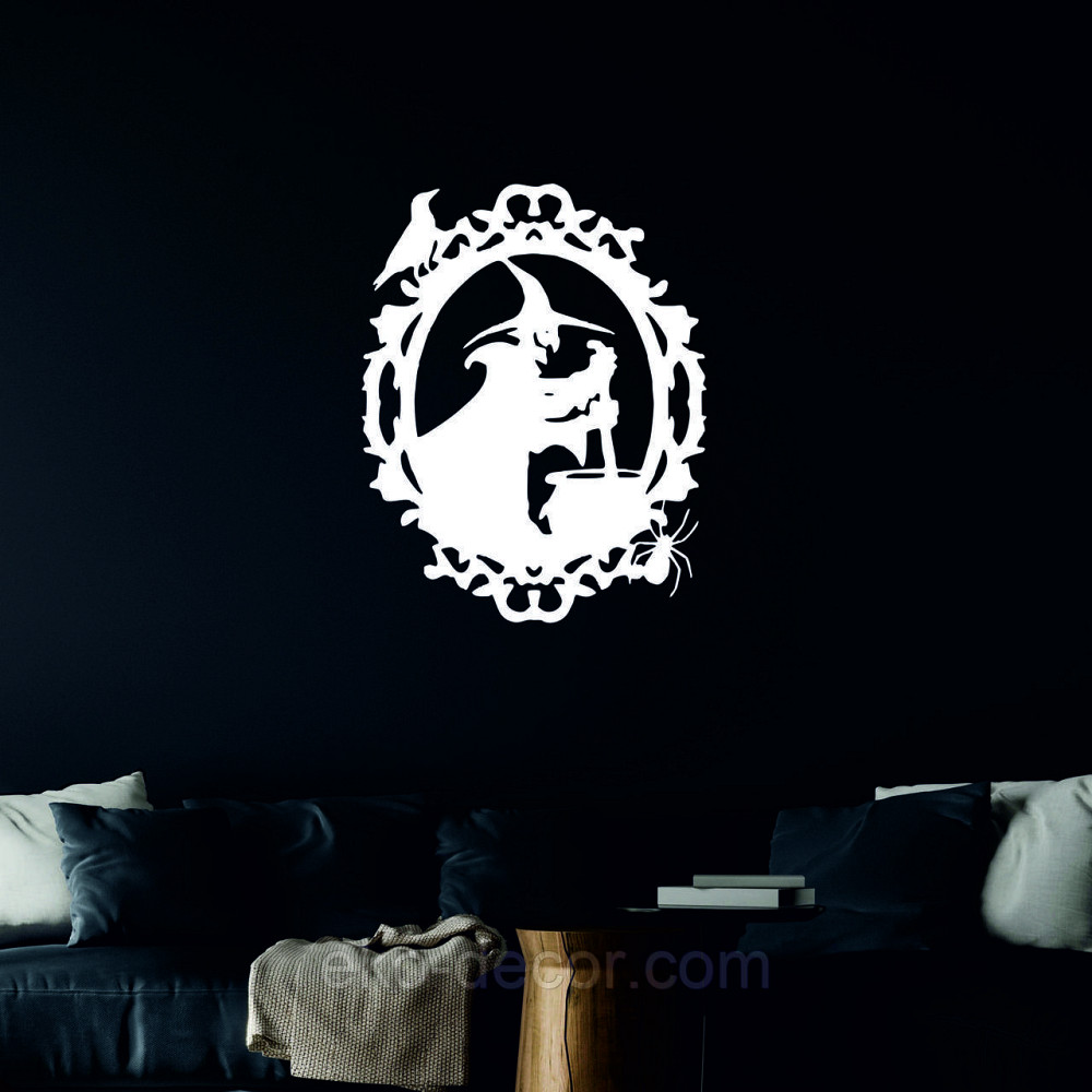 Декоративне настінне Панно «Ведьма та котел», Декор на стіну 90*70 см, Білий Київ - фото 8