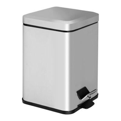 Ведро для мусора Gedy Argenta с педалью 5 л (2309-13) Хром Киев - изображение 1