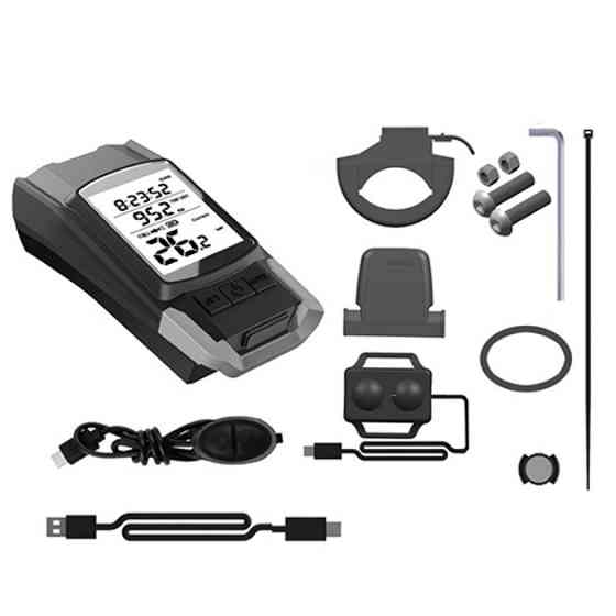 Фара велосипедна з велокомп'ютером і сигналом LED ліхтар з акумулятором і кріпленням звуковим сигналом світлодіодний передній Київ