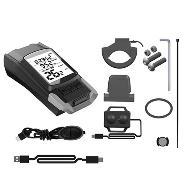 Фара велосипедна з велокомп'ютером і сигналом LED ліхтар з акумулятором і кріпленням звуковим сигналом світлодіодний передній Київ - фото 5