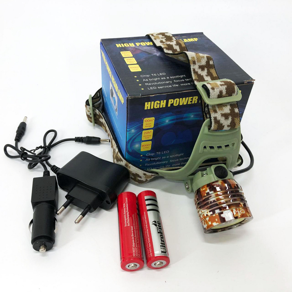 Фонарик диодный налобный, Фонарь для спасателей на голову, Фонарик налобник, Фонарь на голову для бега OJ-43 Львов - изображение 1