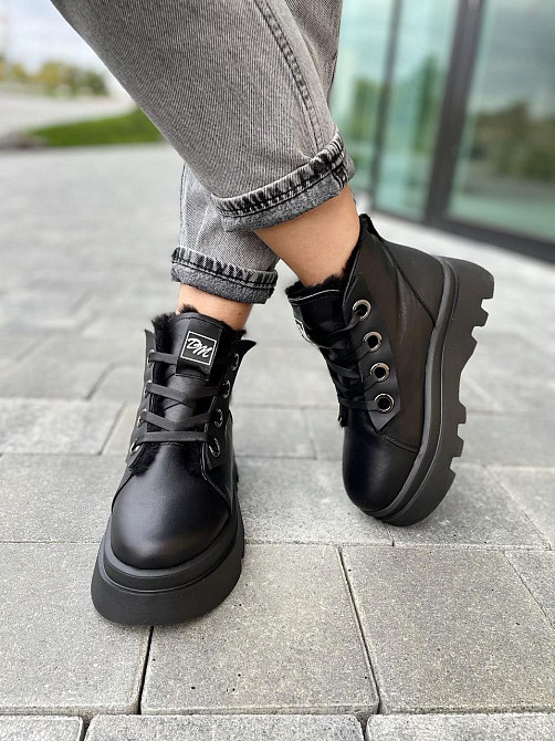 Marko Черевики жіночі DE MARKO чорні шкіра натуральна зимові размер 39-40 (4798) Коломия - фото 8