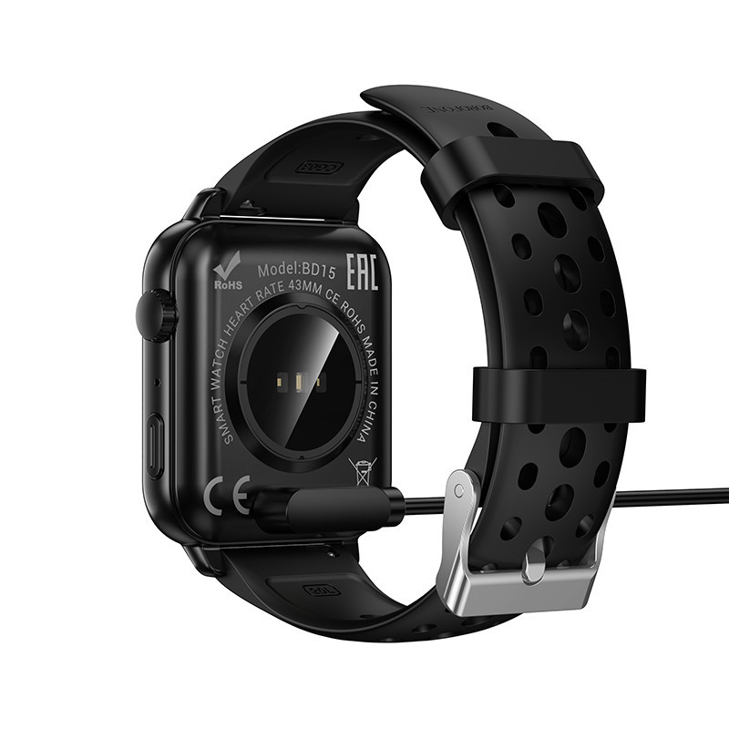 Бездротовий зарядний пристрій для смарт-годинника BOROFONE BD15 Smart bracelet charging cable Black Одеса - фото 4