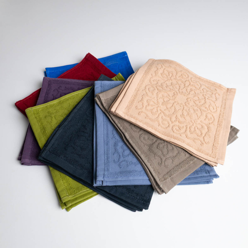 Набор кухонных жаккардовых салфеток 40шт GM Textile 25х25см 380 г/м2 (8 цветов) Сумы - изображение 1