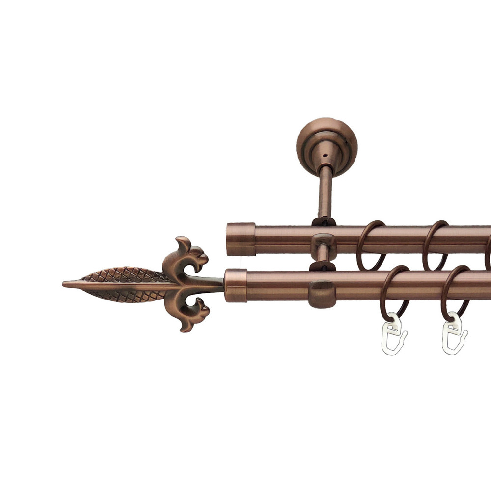 Карниз Orvit Генуя металевий дворядний відкритий Мідь 19\19 мм 300 см (00-00012066) Львов - изображение 1