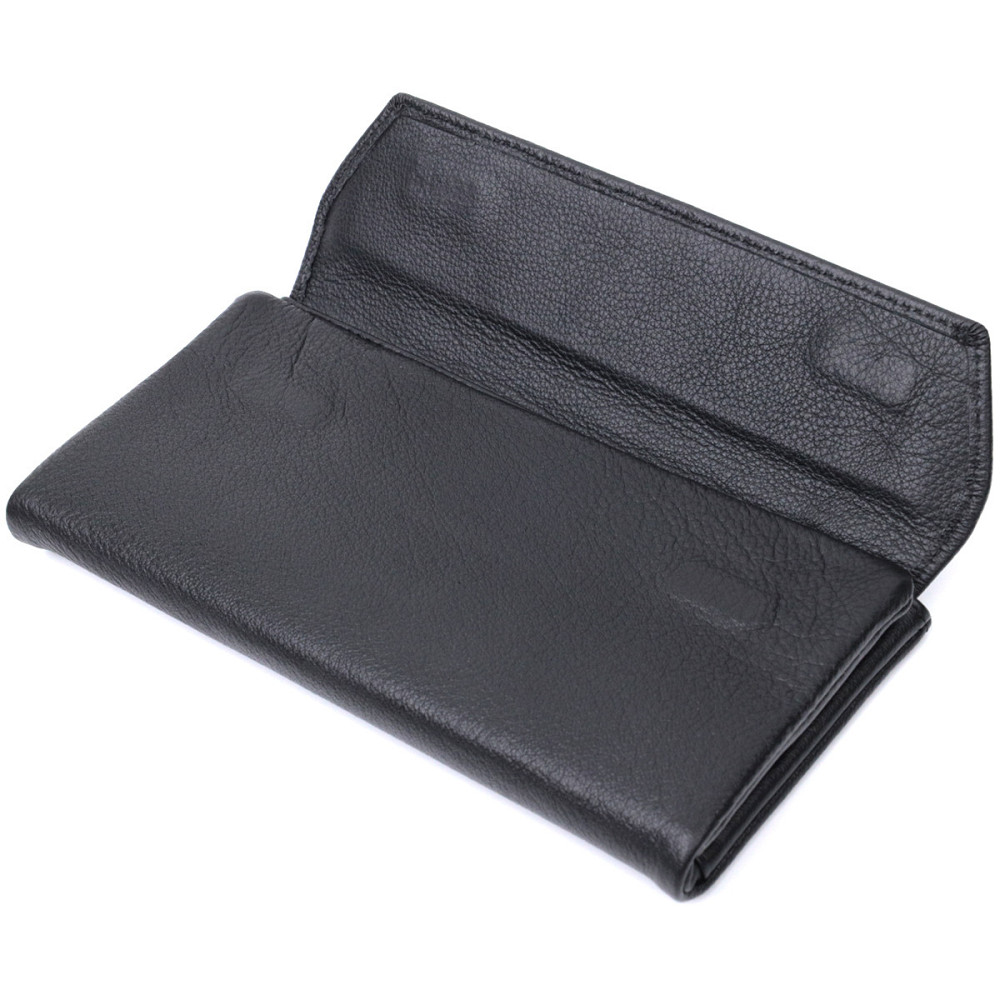 Жіноче портмоне з блоком для карт з натуральної шкіри ST Leather 22698 Чорний Київ - фото 7