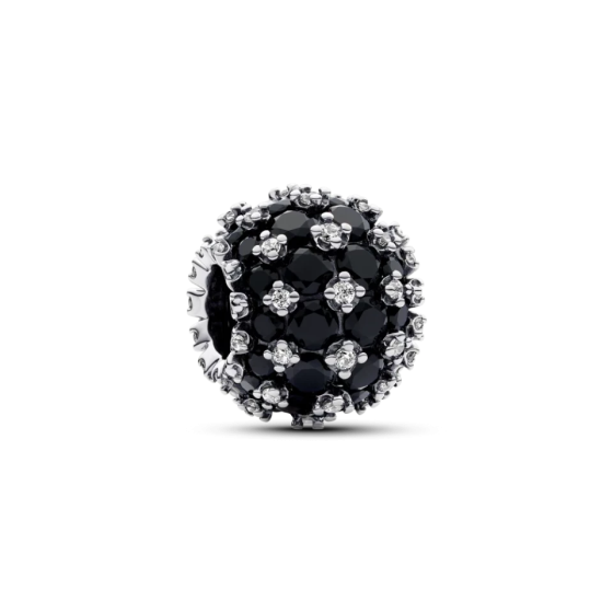 Серебряная бусина Pandora Черное блестящее паве 792630C04MasterSem Киев