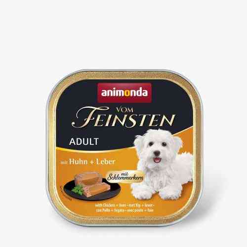 Корм вологий Vom Feinsten Adult with Chicken liver для дорослих собак з куркою і печінкою 150 г Київ