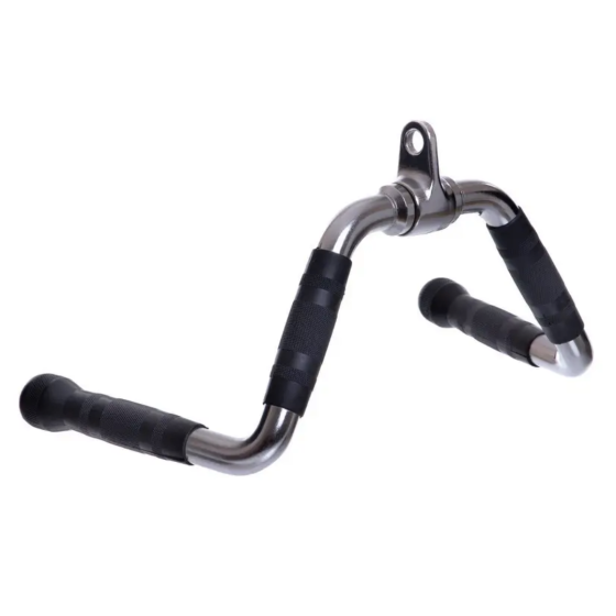 Ручка для тяги York Fitness багатофункціональна з гумовими рукоятками, хром Киев