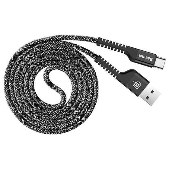 Кабель BASEUS Anti-break Cable Type-c 2.4A 1.5M Черный Киев