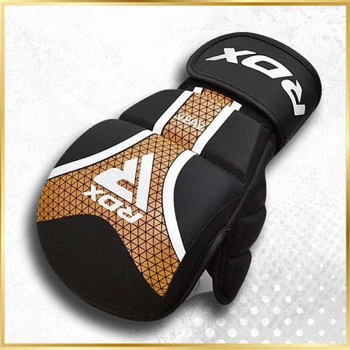 Перчатки для MMA смешанных видов единоборств боевого самбо шингарты ММА RDX T17 Aura Gold Размер S Киев - изображение 5