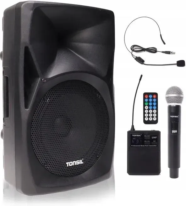 Портативная колонка Tonsil ZP 15 Czarny + 1 Мікрофон UHF i nagłowny Киев - изображение 1