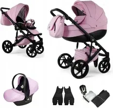 Дитяча коляска Mommo AAA Różowy 3w1 Wielofunkcyjny Eko Skóra Fotelik Cosmo Київ - фото 1