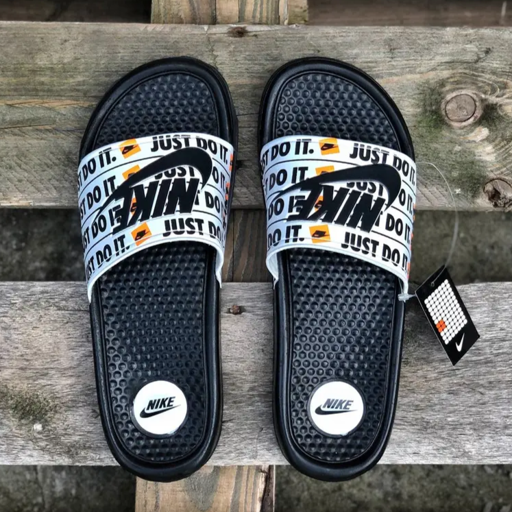 Чорні чоловічі Шльопанці Nike Сланці Білі капці Найк (розміри: 40,41,42,43,44) Дніпро - фото 6