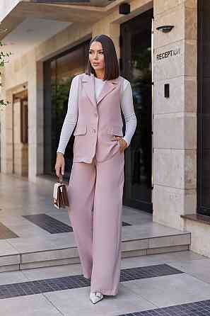 Жіночий брючний костюм з жилетом "Rakel" | Норма Бежевий, 42-44 Київ