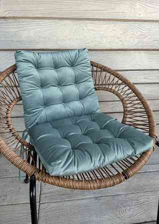 Подушка для стільців (40x40х5 см) Decorator Velour колір блакитний 84-178 Київ