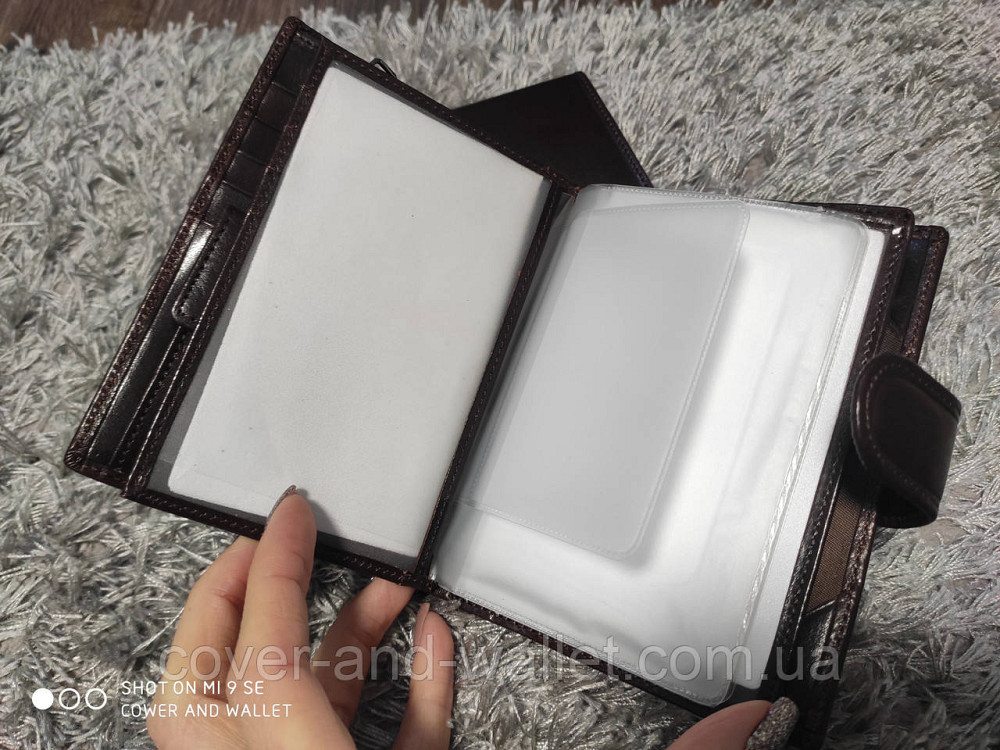 Елітний чоловічий портмоне з відділенням для документів Marco Coverna 010-807 чорний Київ - фото 3