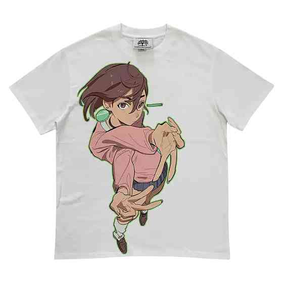 Футболка чоловіча з принтом аніме Аніме Дандадан Момо Айасе оверсайз (S/M/L) Черний Дніпро