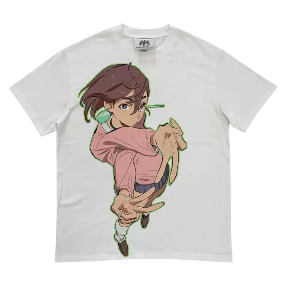 Футболка чоловіча з принтом аніме Аніме Дандадан Момо Айасе оверсайз (S/M/L) Черний Дніпро - фото 1