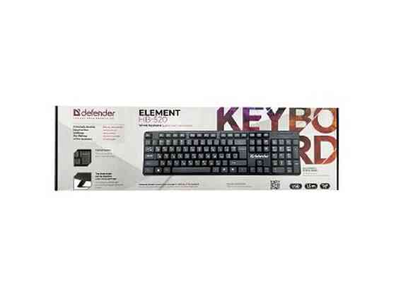 Клавіатура дротова Element HB-520 USB чорний ТМ DEFENDER Київ