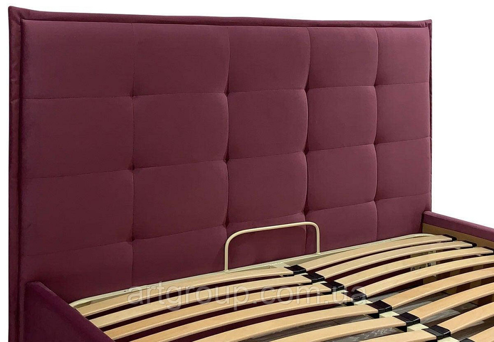 Кровать Двуспальная Moniсa VIP 180 х 190 см Missoni 28 С дополнительной металлической цельносварной рамой Бордовый Днепр - изображение 19