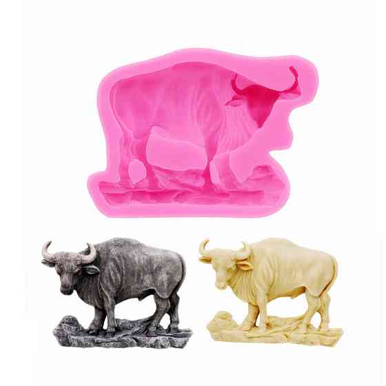 Молд силіконовий Буйвол 85 на 65 мм рожевий Київ