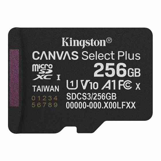 Карта пам'яті microSDXC (UHS-1) Kingston Canvas Select Plus Gen3 256Gb class 10 А1 (R-150MB / s) Одеса