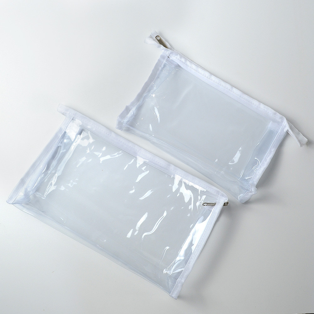 Набір силіконових косметичок трапецій 2шт (Білий) Суми - фото 3