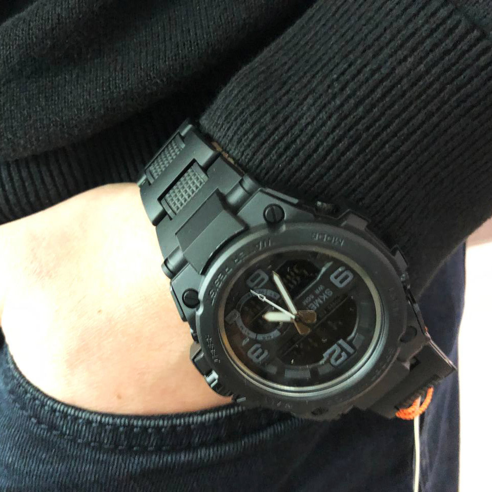 Водонепроницаемые часы для рыбалки SKMEI 1452BK BLACK, Часы армейские оригинал Военные спецслужб MP-11 Львов - изображение 2