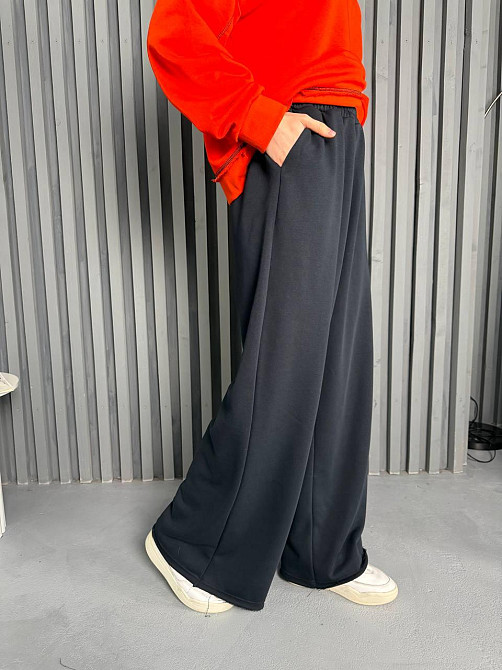 Женский стильный повседневный костюм из трехнитки диагональ Красный Одесса - изображение 6