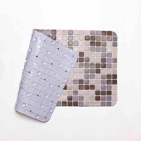 Антискользящий коврик на присосках для ванны и душа 65×35 (см) силиконовый Коричневый HP-42-47BR Киев