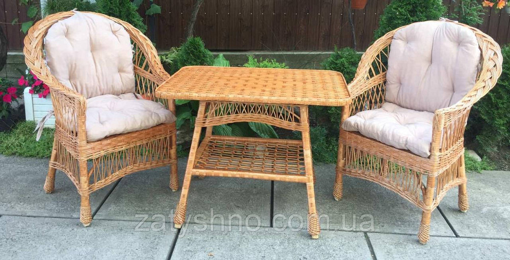 Плетеный комплект мебели | Мебель из лозы | комплект балконной мебели на подарок Киев - изображение 1