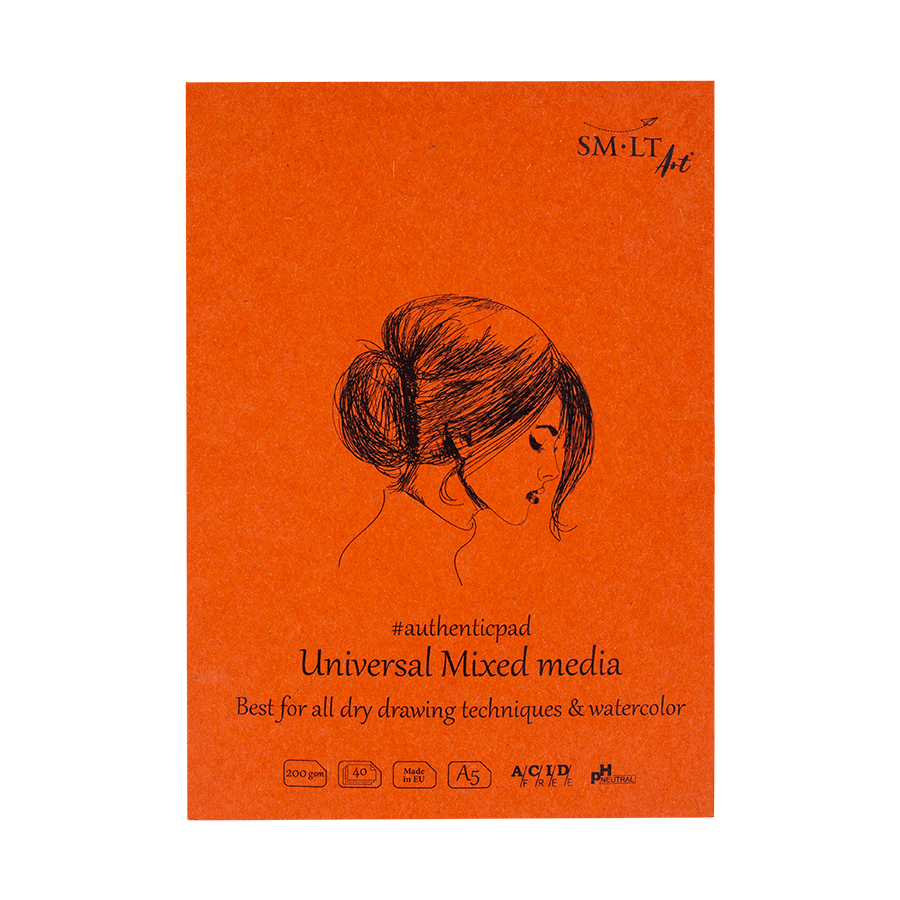Блокнот-склейка AUTHENTIC (mixed media) А5 200г/м2 40л білий колір SM-LT Art Київ - фото 1