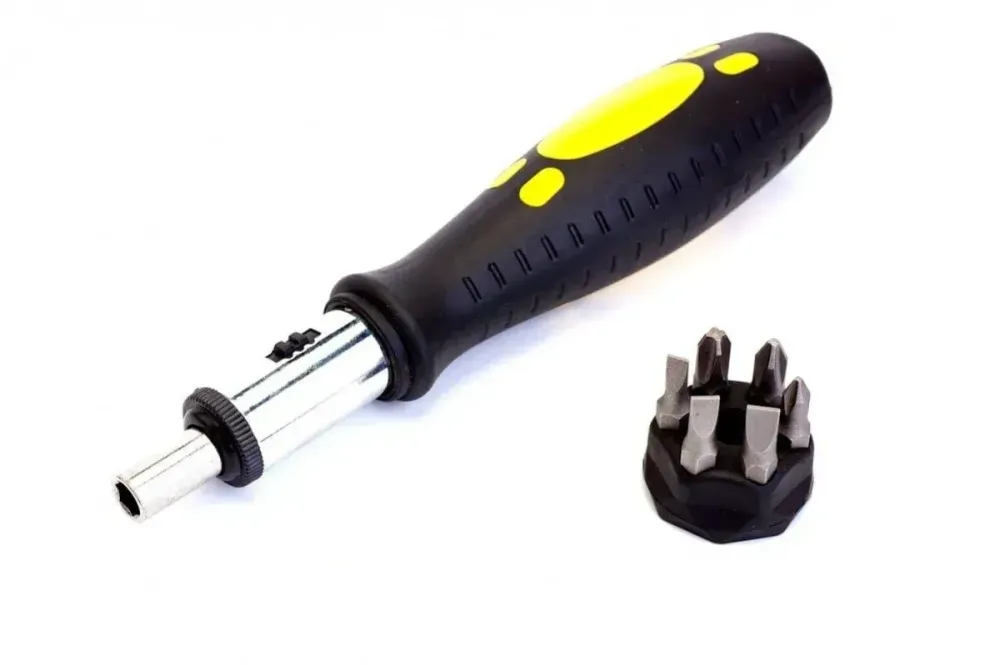 Викрутка з гнучким подовжувачем Snake Bit для дрилі та ручної викрутки, набір з 6 бітами і рукояткою Одеса - фото 4
