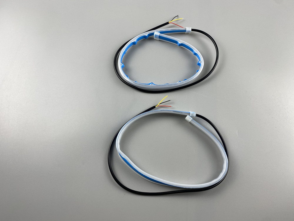 Гнучка світлодіодна LED-стрічка для фар автомобіля, гнучкі денні ходові вогні з миготливим поворотом авто LED Мукачево - фото 7