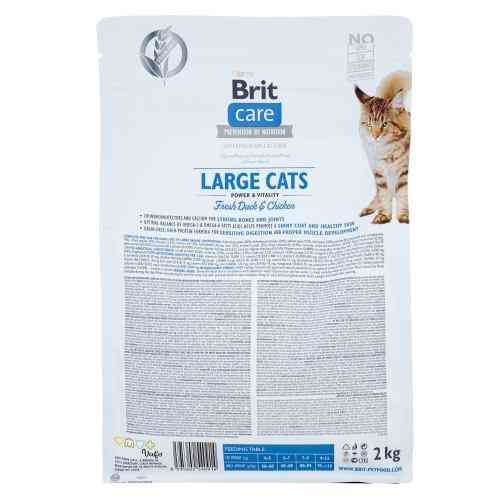 Корм сухой Brit Care Cat Grain Free Large Power Vitality для взрослых кошек больших пород с уткой и курицей 2 кг Киев