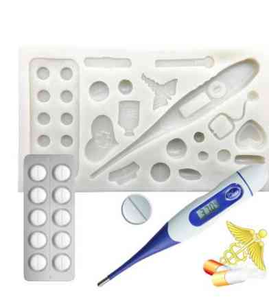 Молд силиконовый Медицина 154 на 90 мм серый Киев