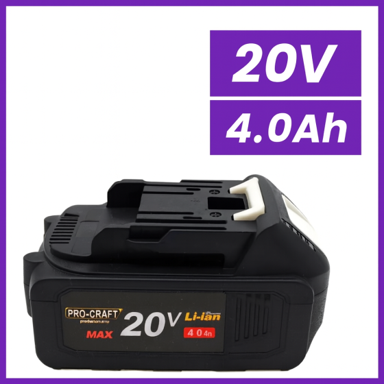 Акумулятор Procraft 20/4 Li‑Ion батарея для електроінструментів  20 В 4 А·год , запасна батарея для майстерні,акумулятор Львів