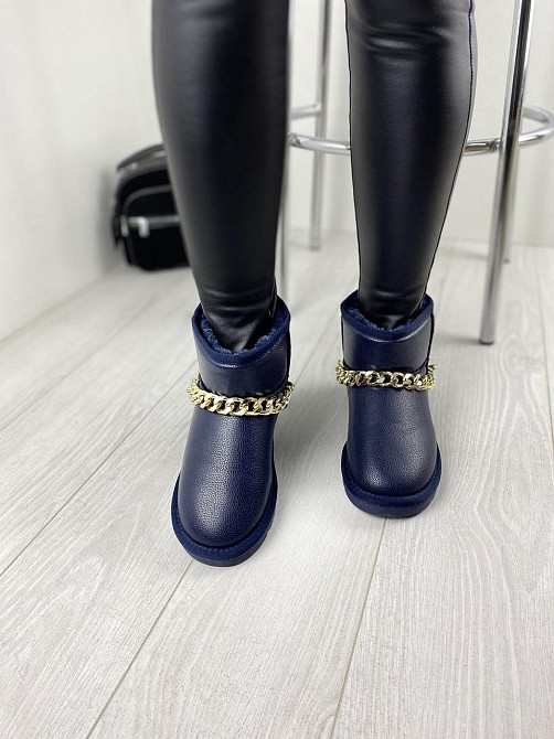 ADA Угги жіночі ADA сині натуральна шкіра зима 36р.40р.41р. (2547) Коломия - фото 3