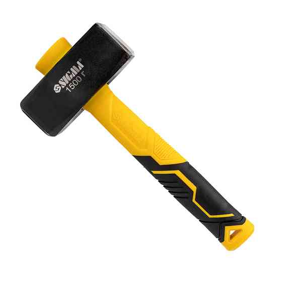 Кувалда 1500г фибергласовая ручка SIGMA (4311151) Ровно